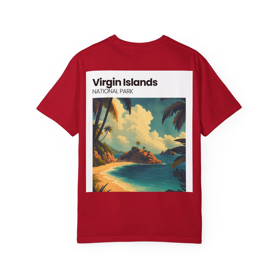Virgin Islands National Park beach scene T-shirt | Tropical island vintage print