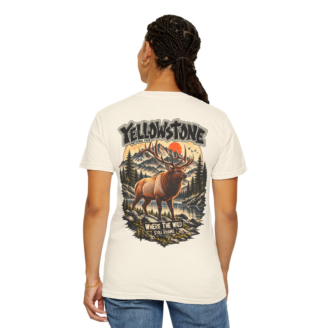 Yellowstone Elk – Where the Wild Still Roams T-Shirt Model1