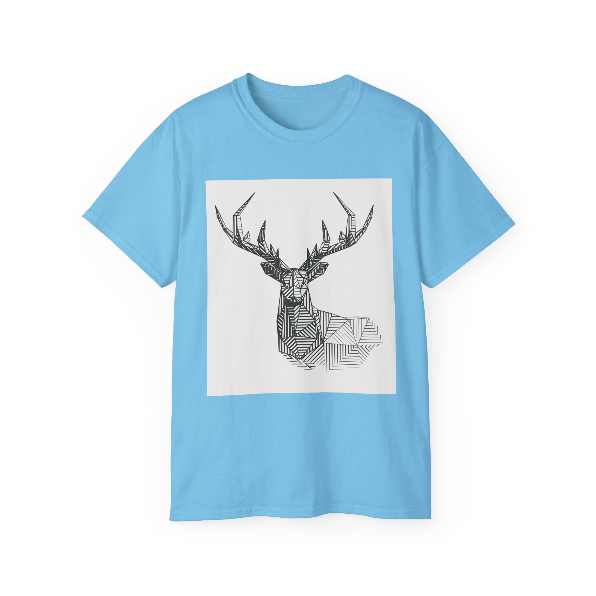 Geometric Deer Graphic Tee - Unisex Ultra Cotton T-Shirt