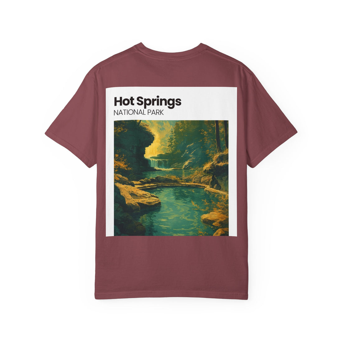 Hot Springs National Park graphic T-shirt | Scenic Hot Spring Illustration