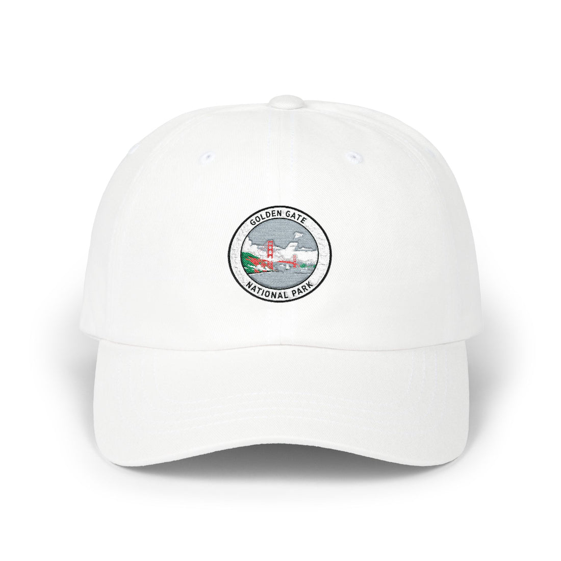 Coastal Seascape Patch Classic Dad Cap | Beach Wave Boat Embroidered Hat