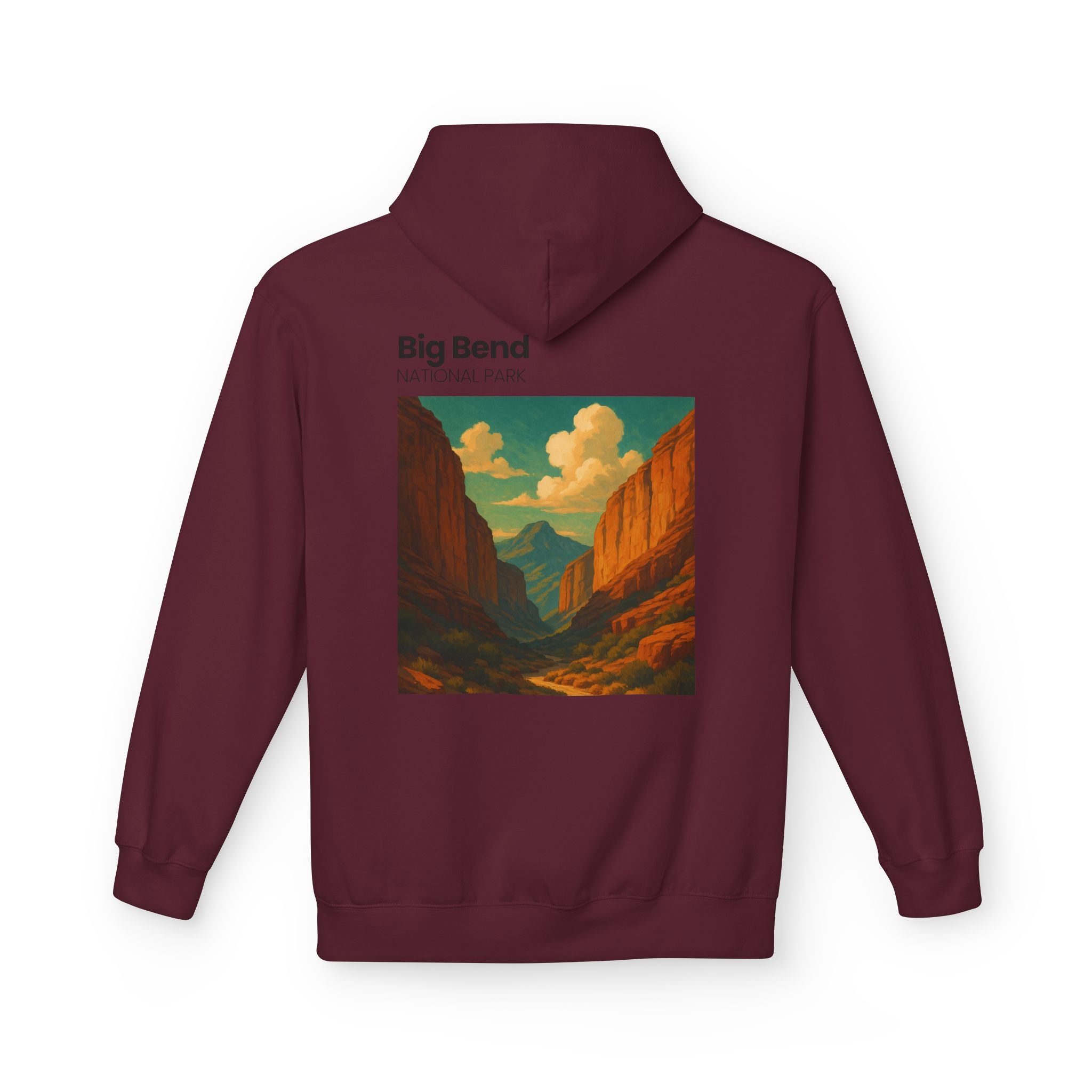 Big Bend National Park Hoodie | Vintage Canyon Landscape Print