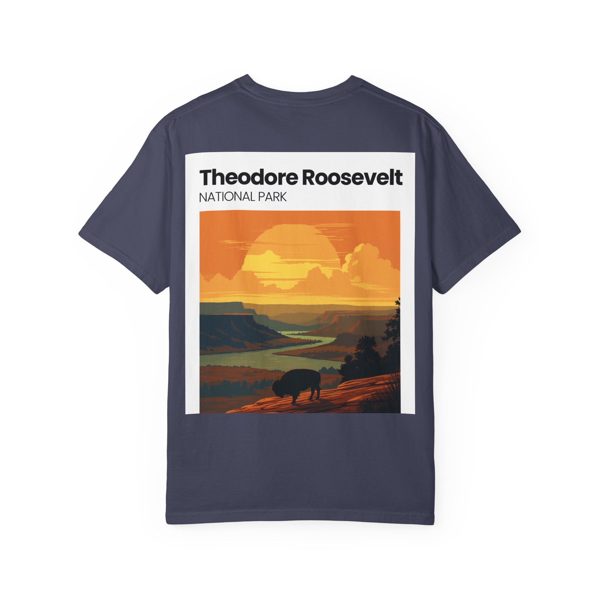 Theodore Roosevelt National Park Sunset T-shirt | Buffalo Landscape Tee