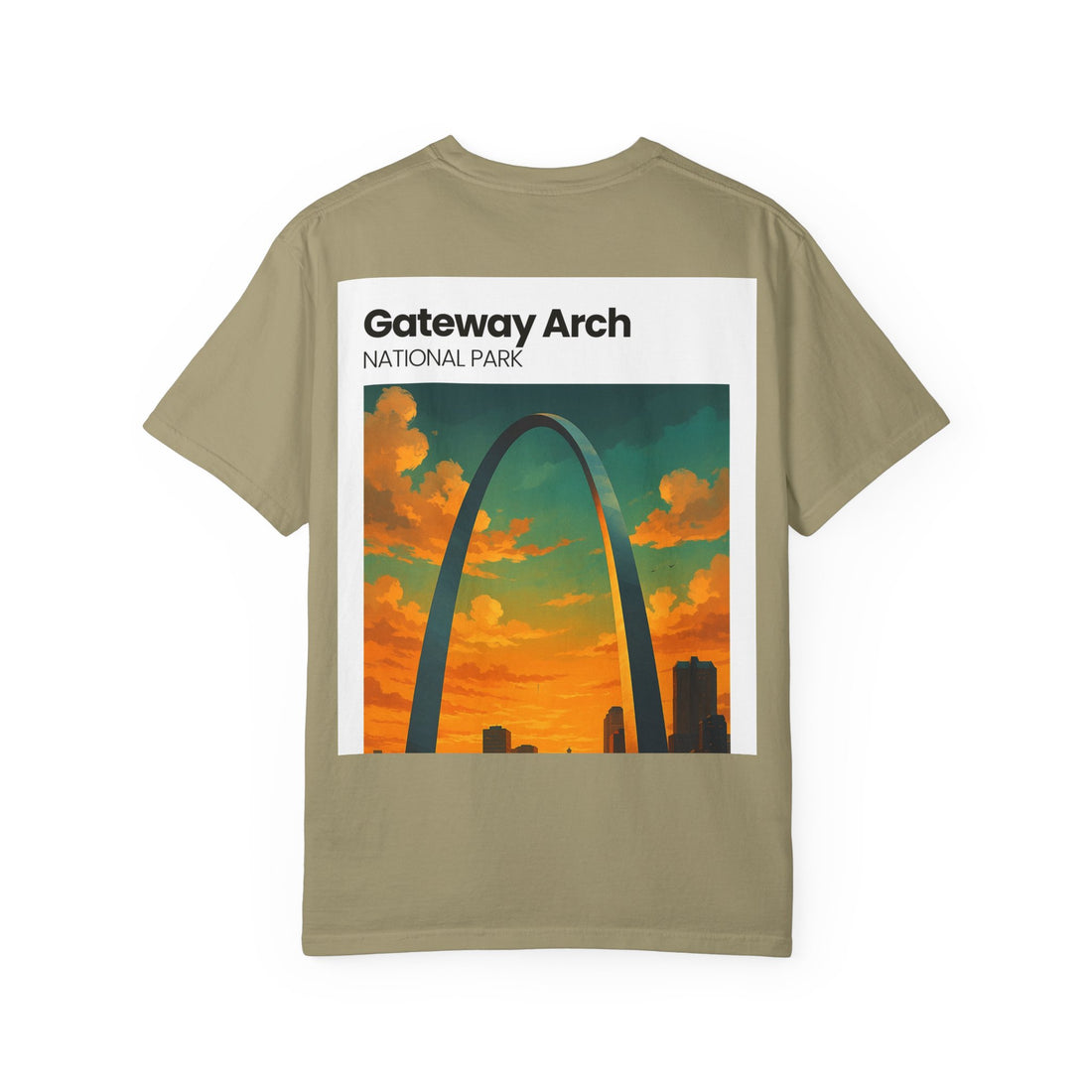 Gateway Arch National Park T-Shirt | St. Louis Skyline Sunset