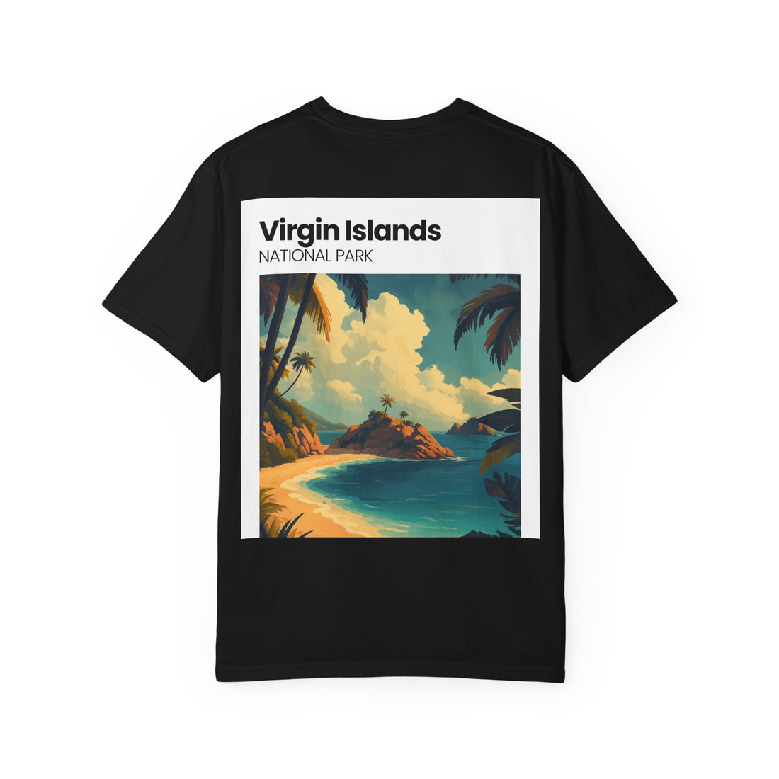 Virgin Islands National Park beach scene T-shirt | Tropical island vintage print