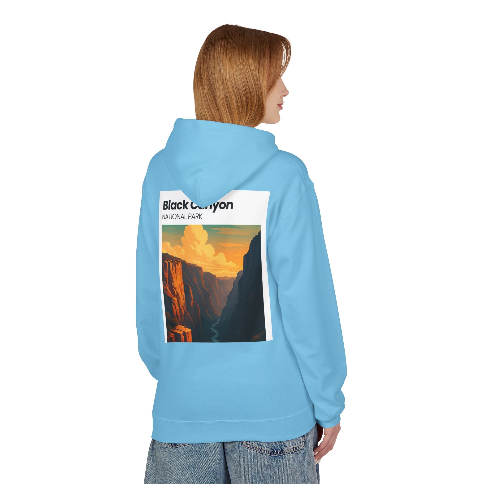 Black Canyon National Park Hoodie | Vintage Canyon Sunset Illustration