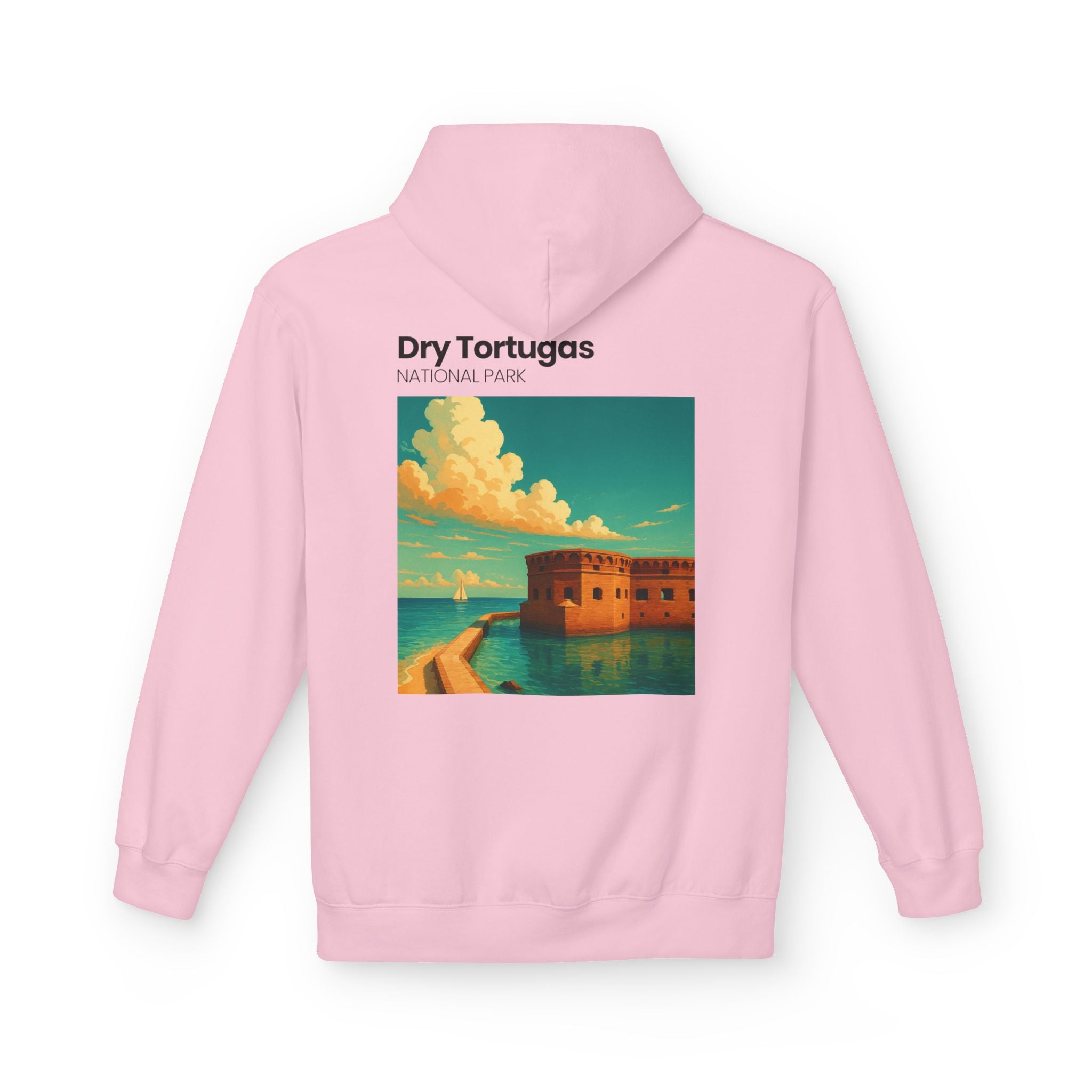 Dry Tortugas National Park Hoodie | Retro Fort Illustration