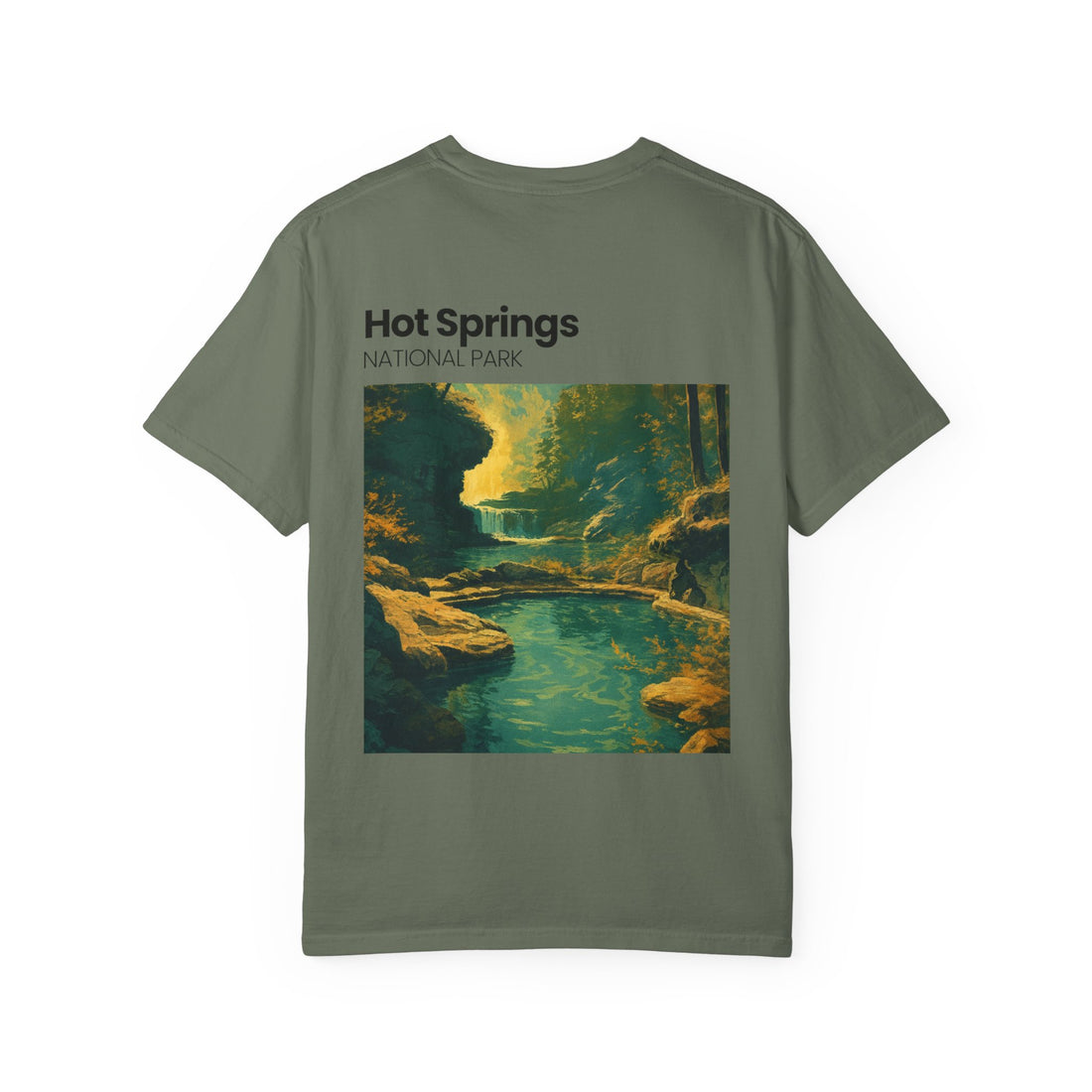 Hot Springs National Park graphic T-shirt | Scenic Hot Spring Illustration