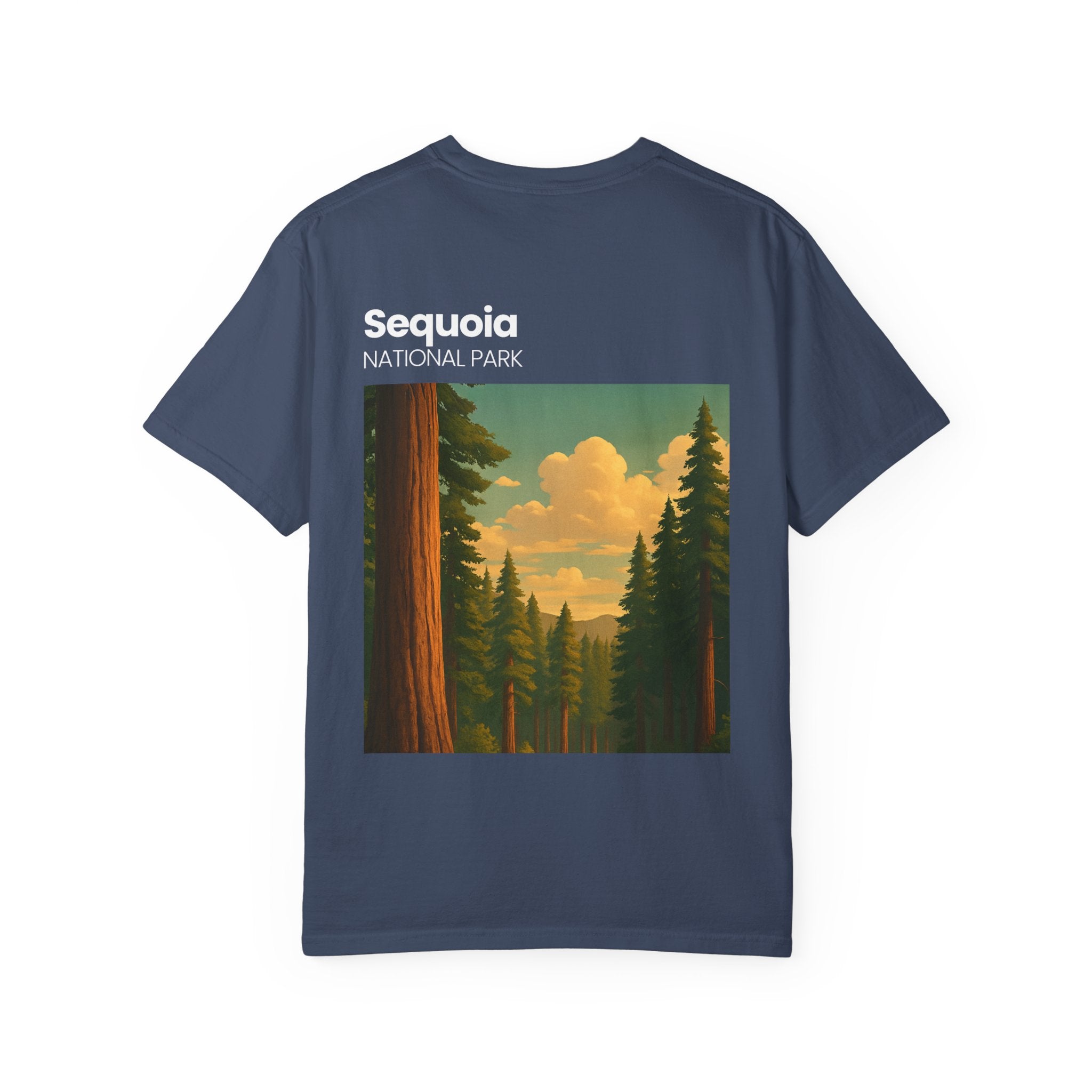 Sequoia National Park Poster Art T-Shirt | Vintage Forest Illustration