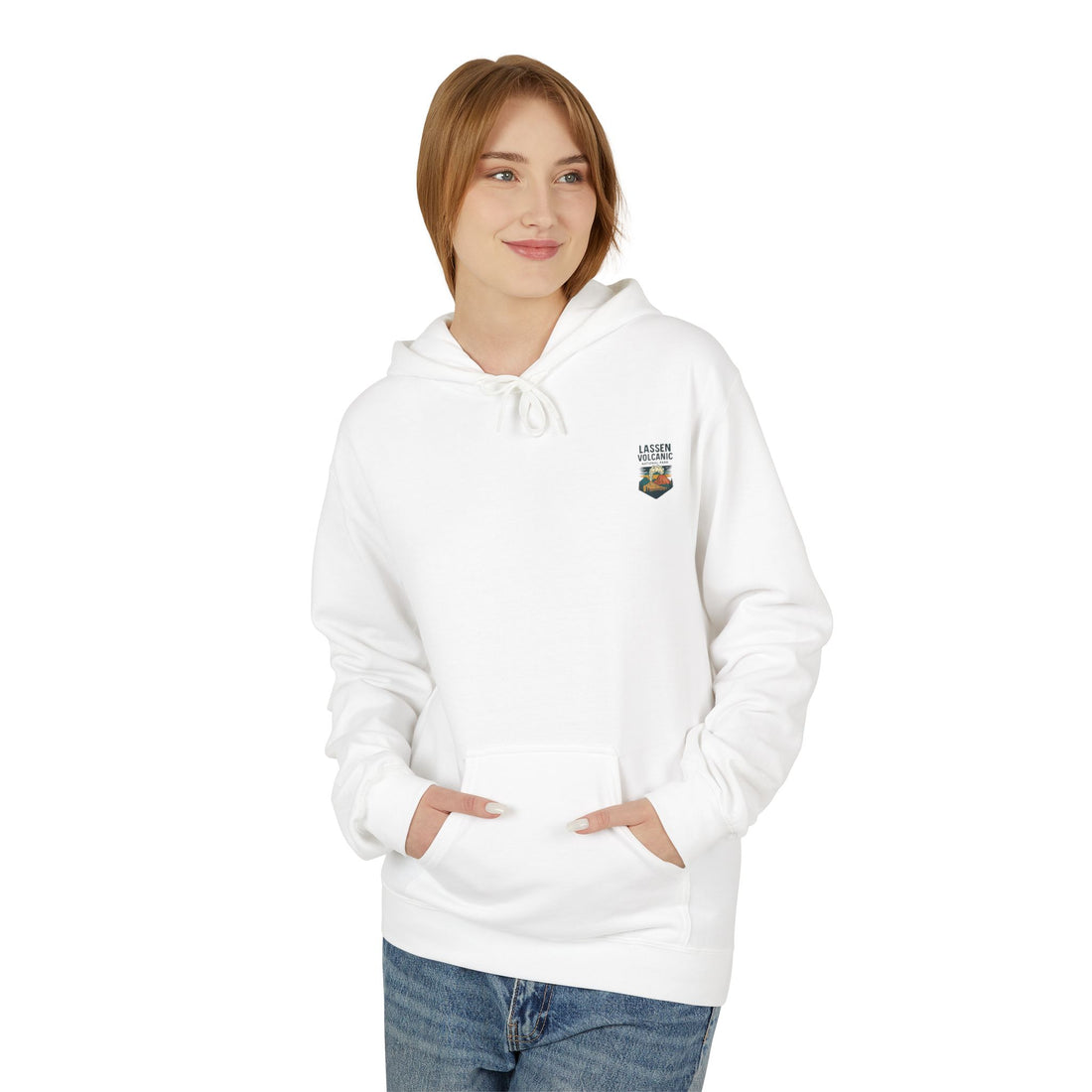Lassen Volcanic Poster Hoodie | National Park Volcano Illustration
