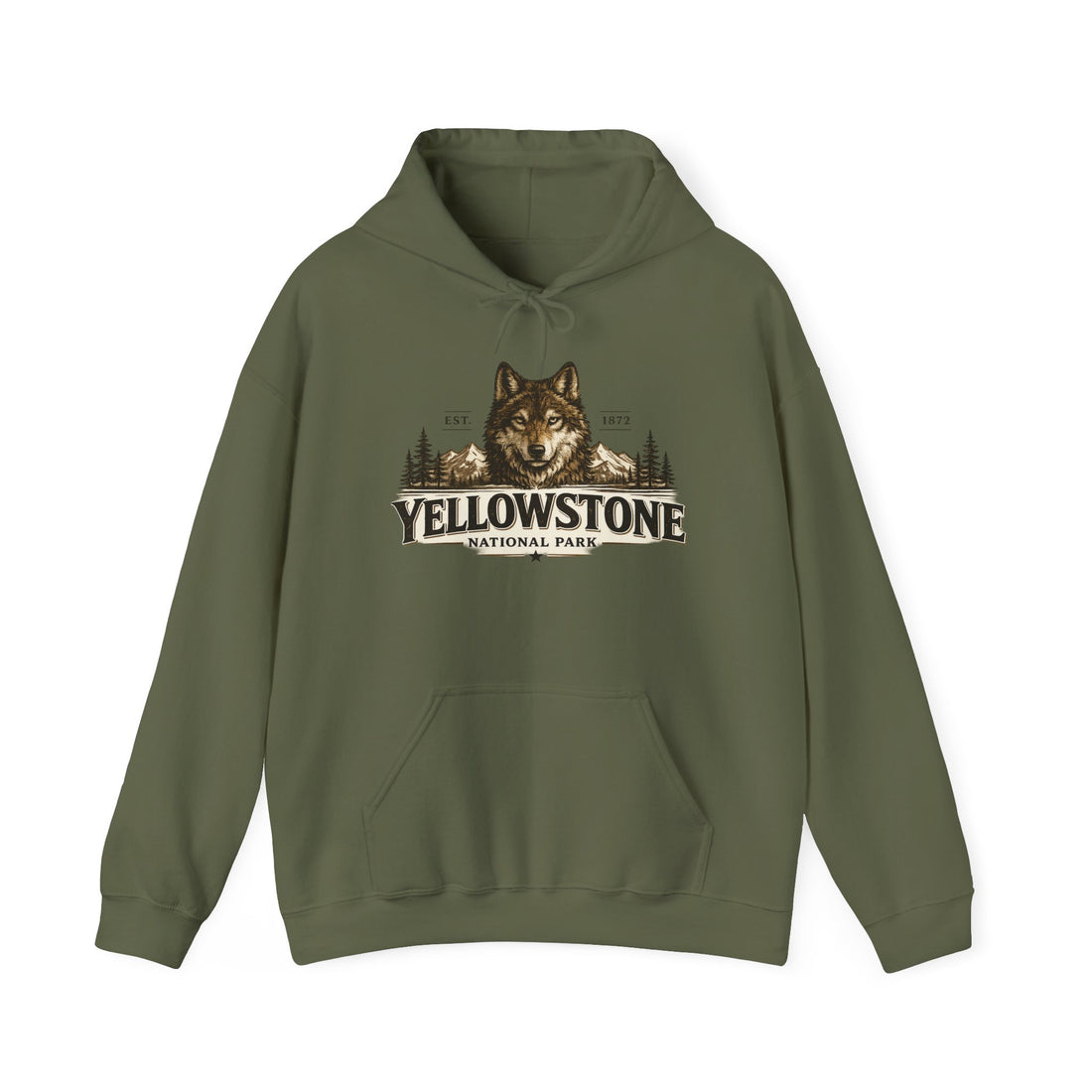 Yellowstone Wolf Hoodie – Where the Wild Still Roams