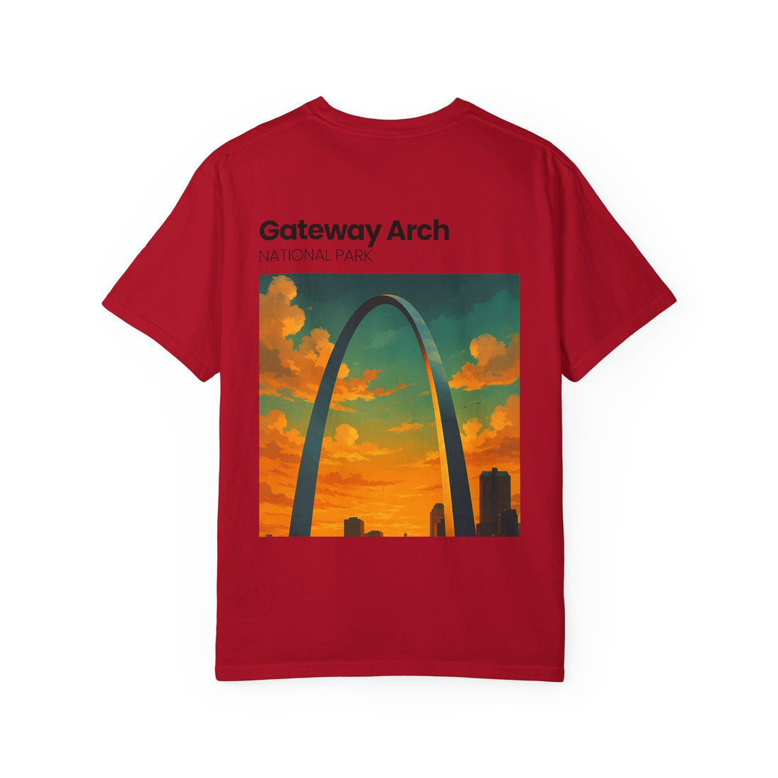 Gateway Arch National Park T-Shirt | St. Louis Skyline Sunset