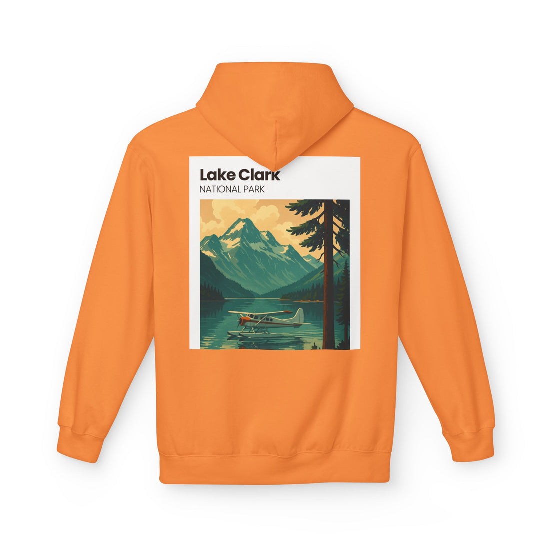 Lake Clark National Park vintage landscape Hoodie | Mountain Lake Seaplane