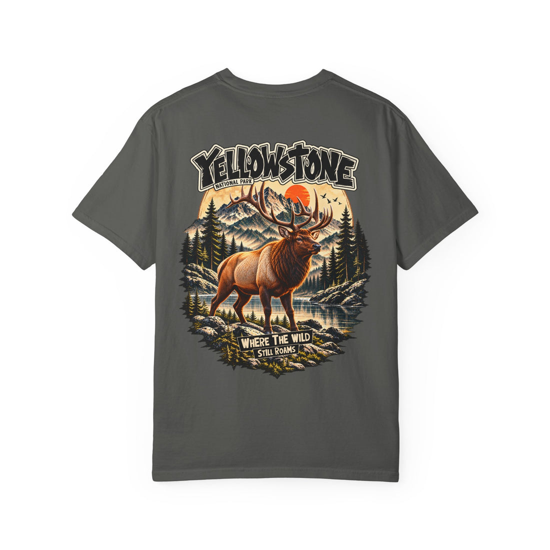 Yellowstone Elk – Where the Wild Still Roams T-Shirt Model1