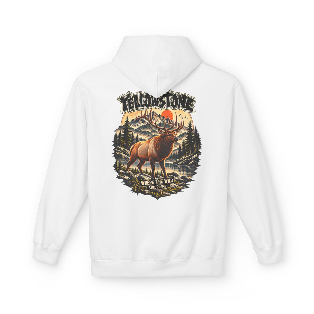 Yellowstone Elk – Where the Wild Still Roams Hoodie Model2