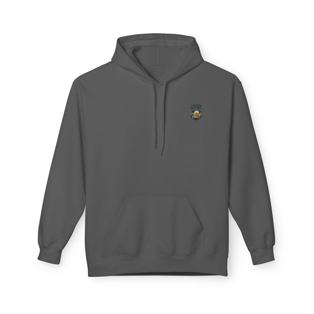 Lassen Volcanic Poster Hoodie | National Park Volcano Illustration