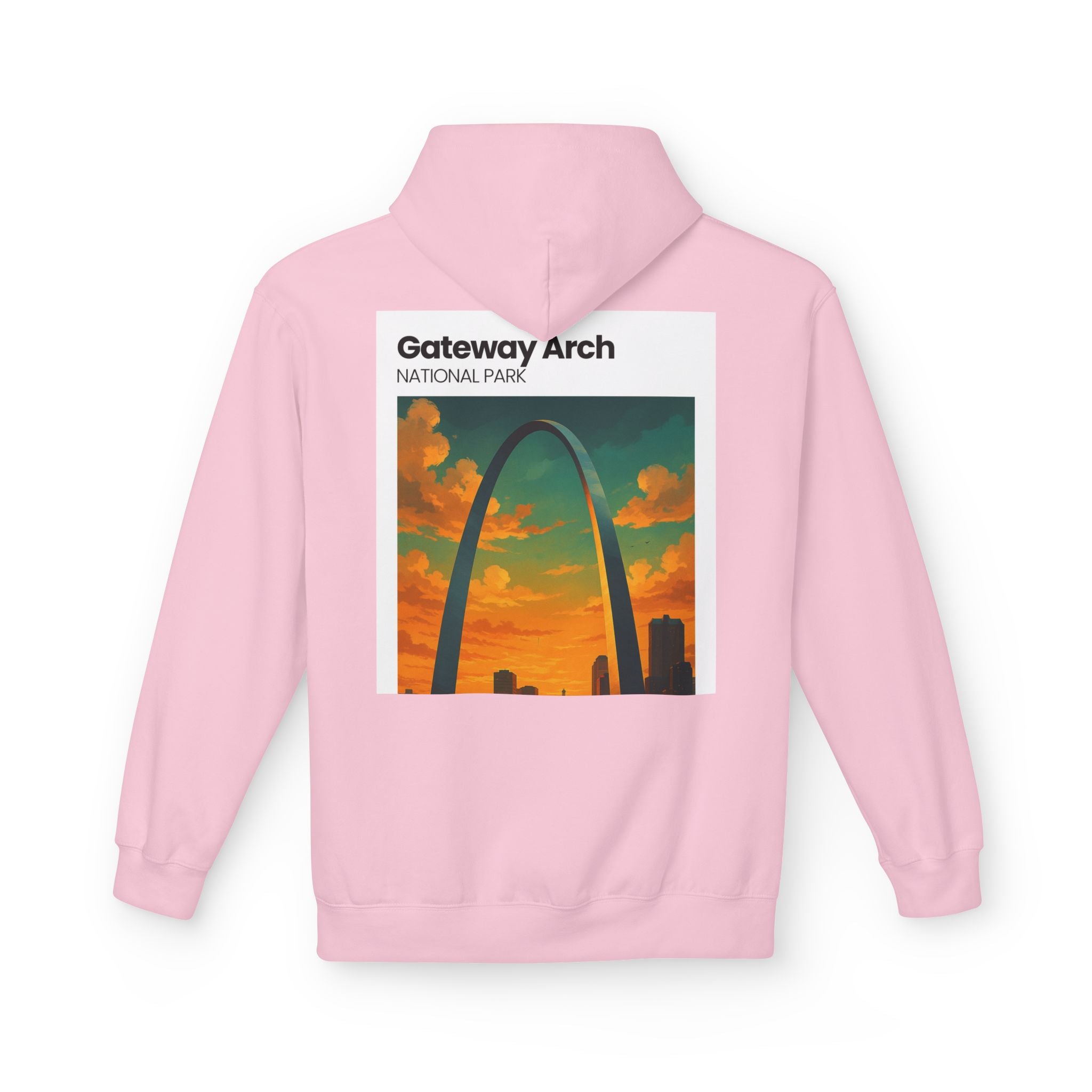 Palm Trees & Waves Hoodie | Small Chest Graphic, Beach Vibes