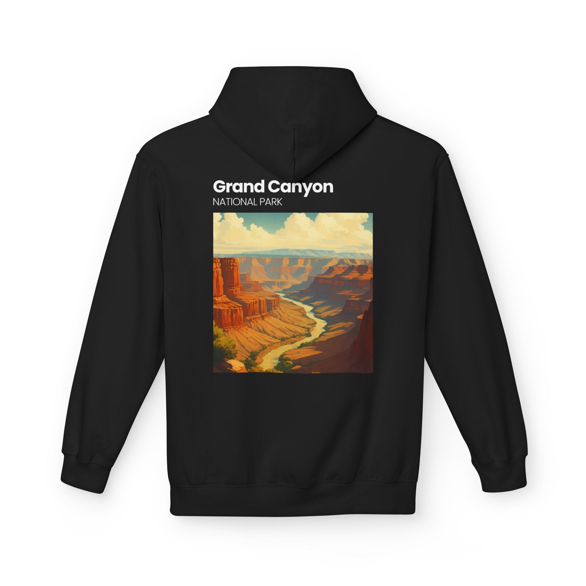Grand Canyon Vintage Poster Hoodie | National Park Canyon Art