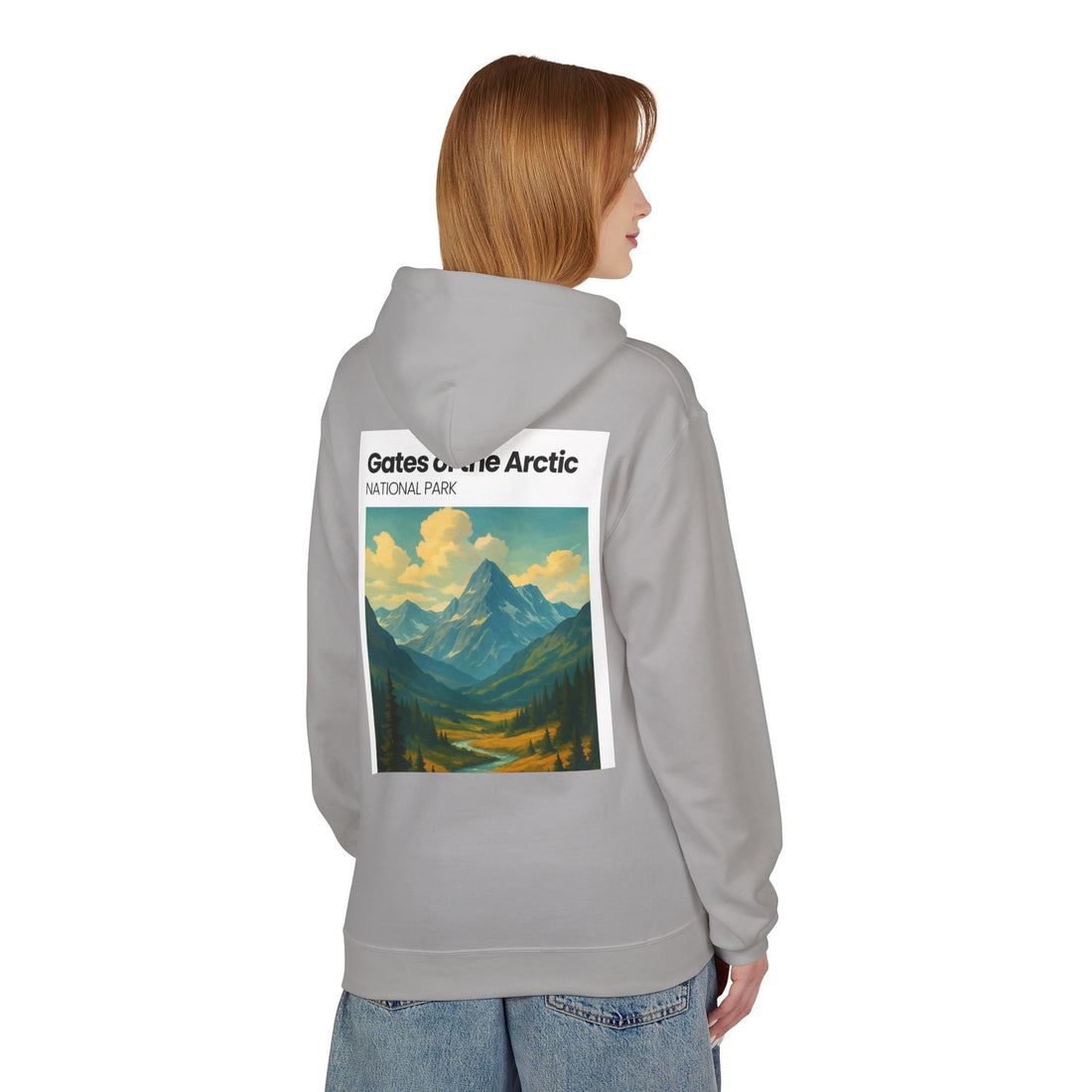 Gates of the Arctic National Park Hoodie | Mountain Landscape Retro Poster