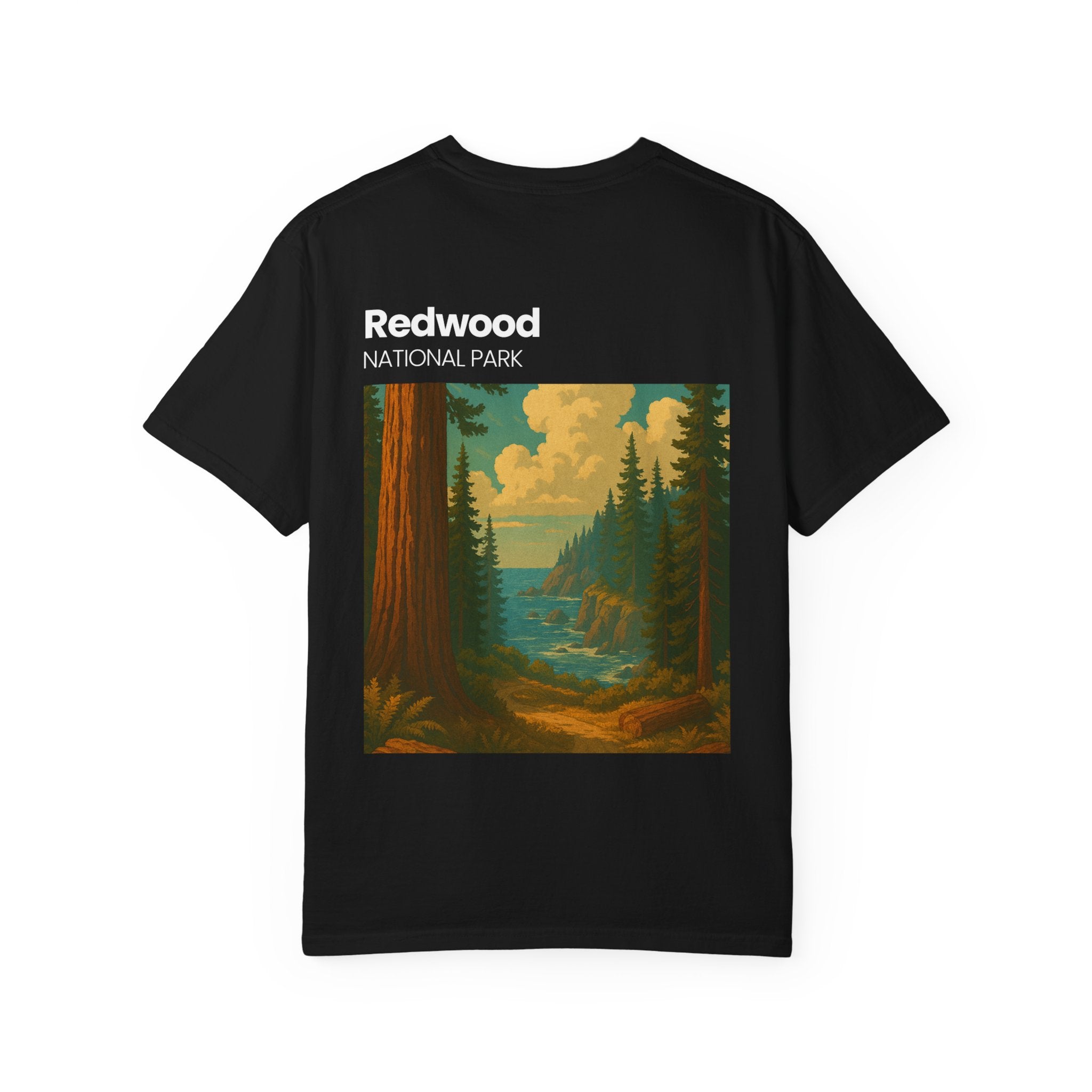 Redwood National Park landscape T-Shirt | Vintage nature scene