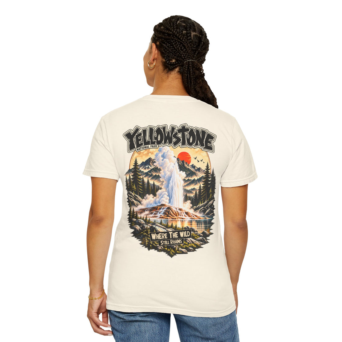 Yellowstone Old Faithful – Where the Wild Still Roams T-Shirt Model1