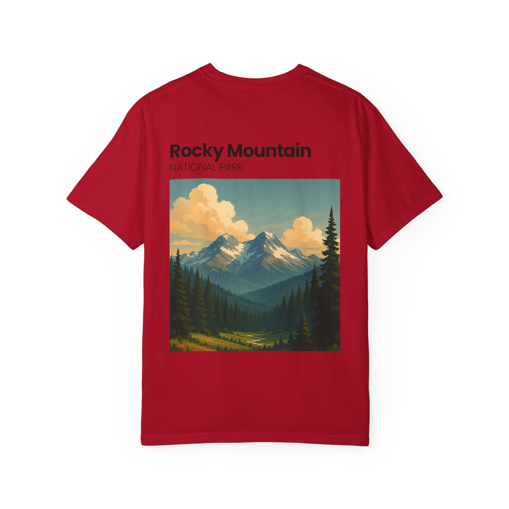 Rocky Mountain National Park Vintage Poster T-shirt | Mountain Landscape Tee