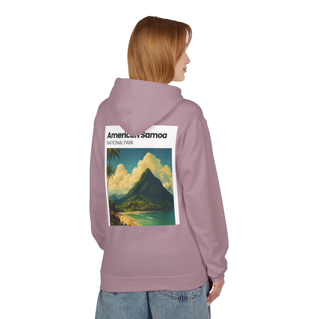 American Samoa National Park Landscape Hoodie | Vintage Tropical Island Print