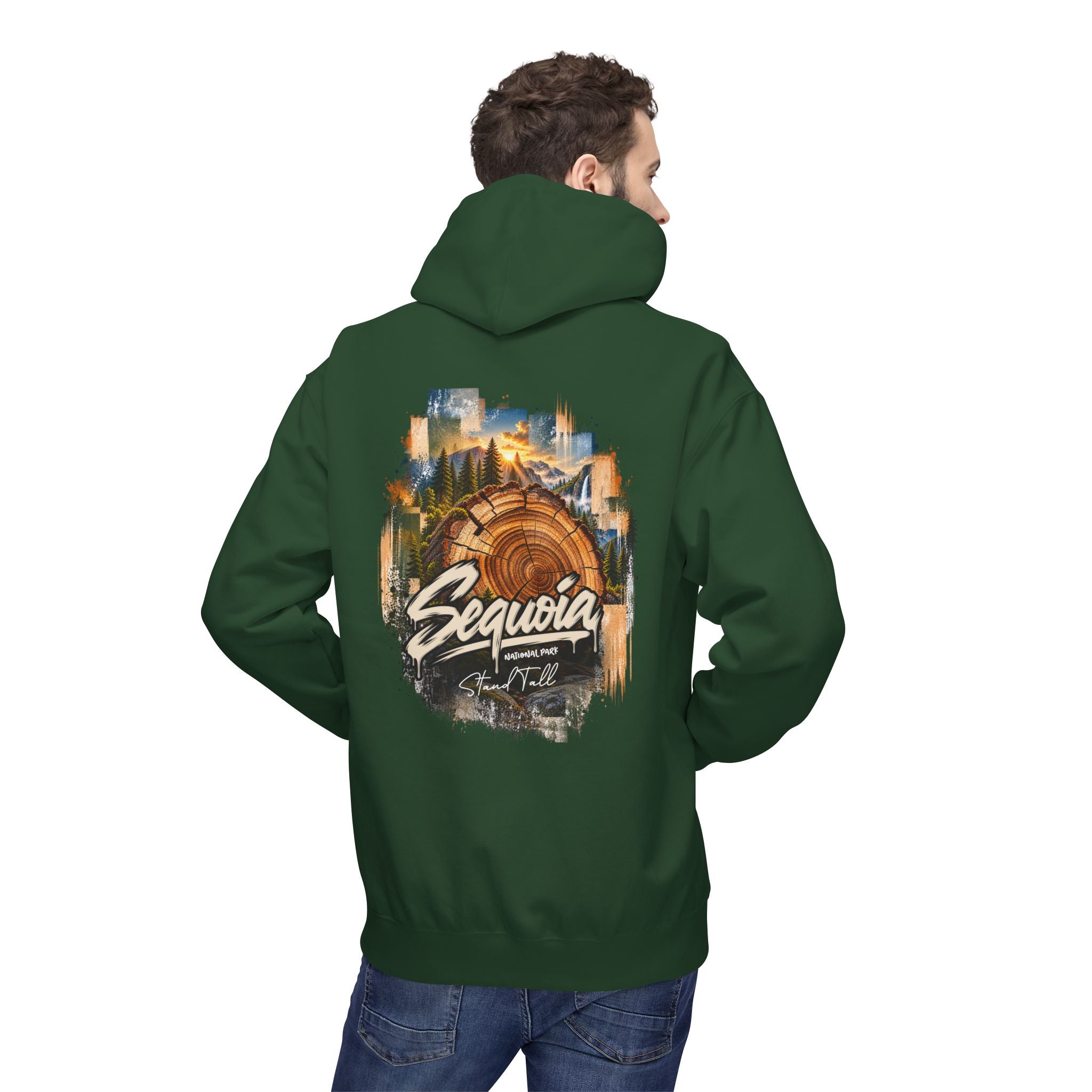 Sequoia National Park – Tree Rings Stand Tall Graphic Hoodie
