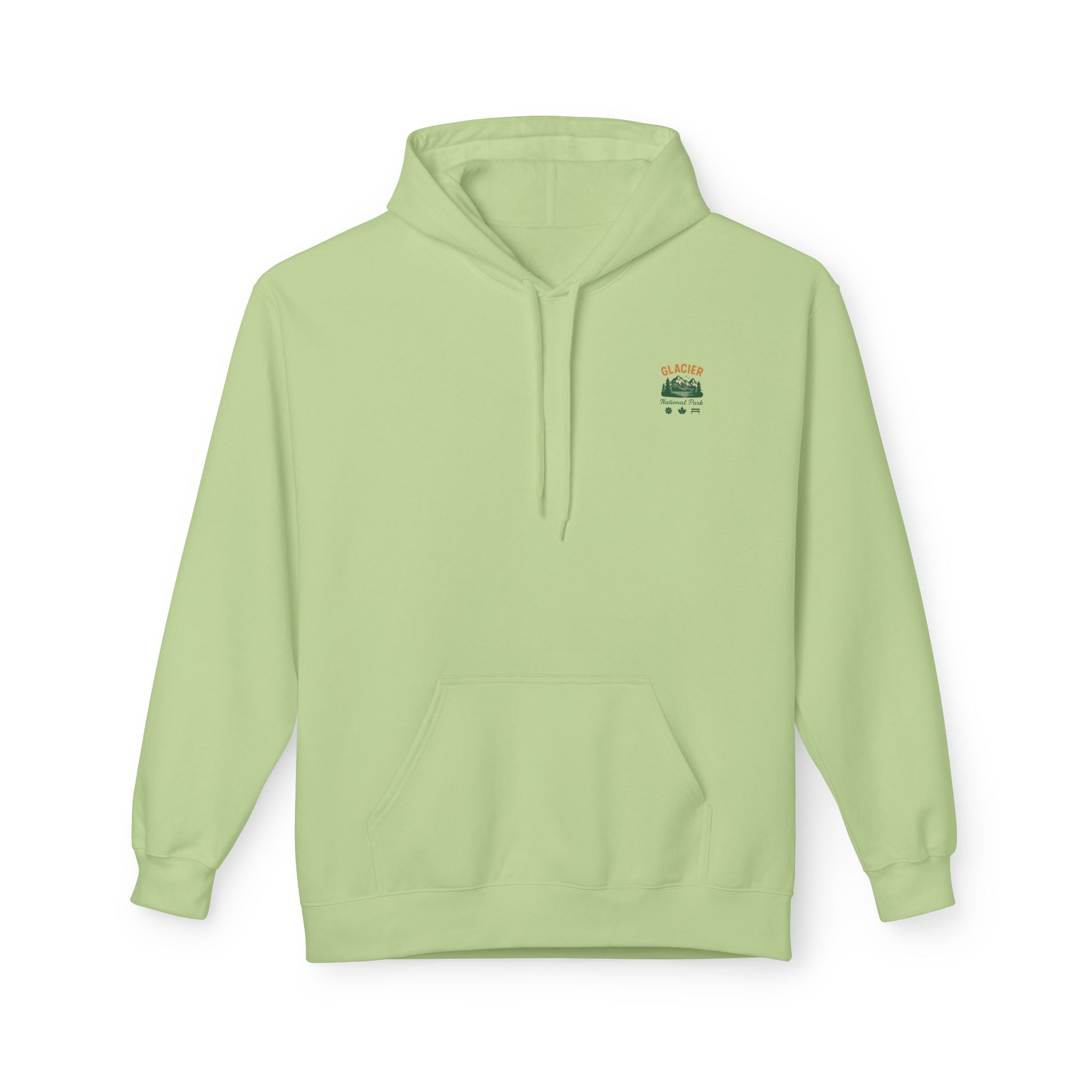 Glacier National Park landscape Hoodie | Retro mountain lake design