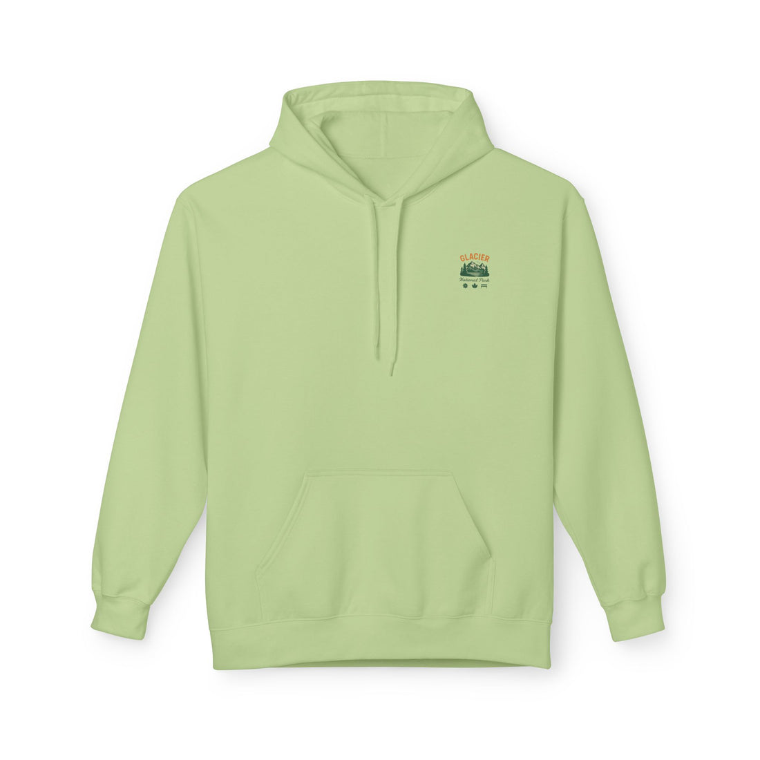 Glacier National Park landscape Hoodie | Retro mountain lake design
