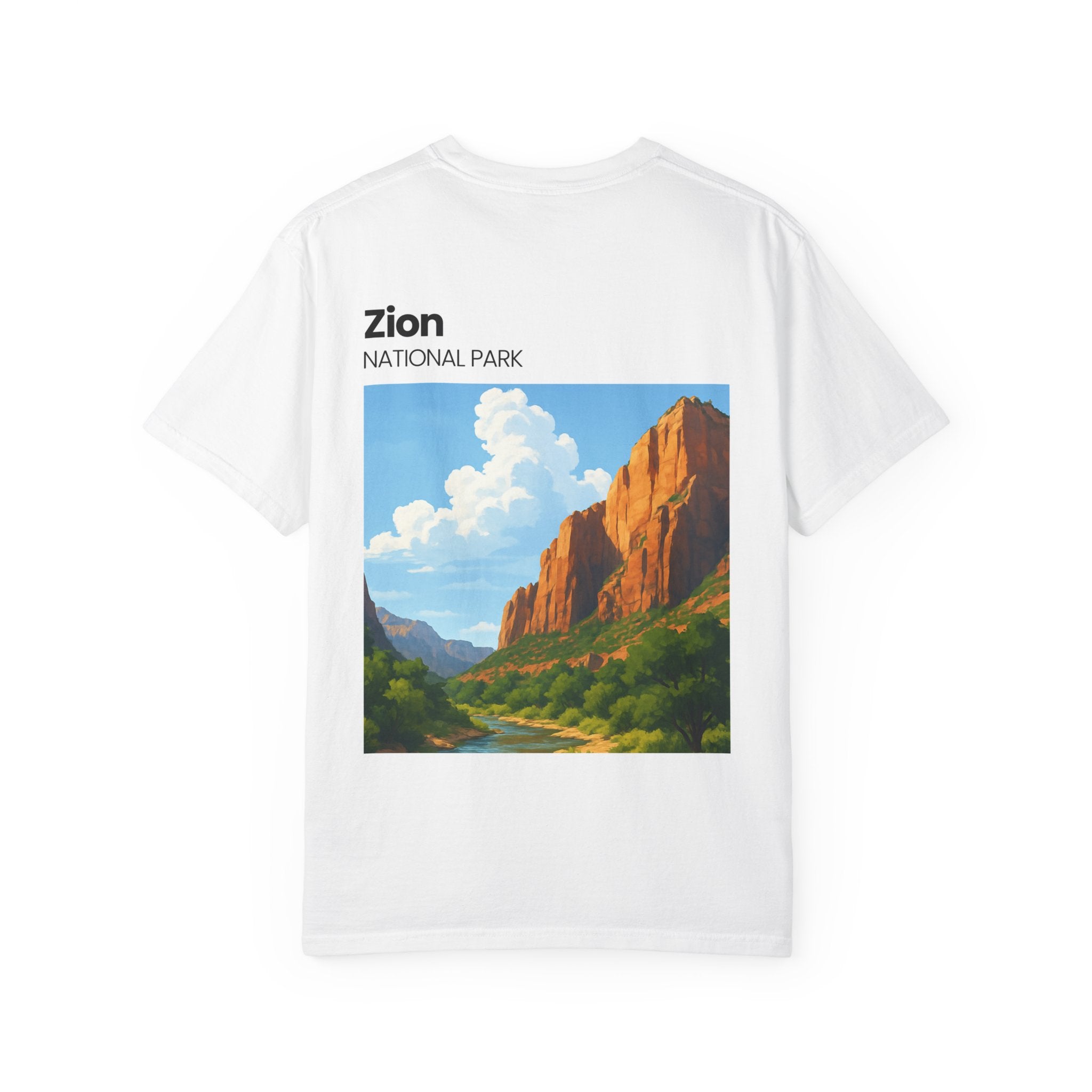 Zion National Park Landscape T-Shirt | Scenic Canyon Artwork