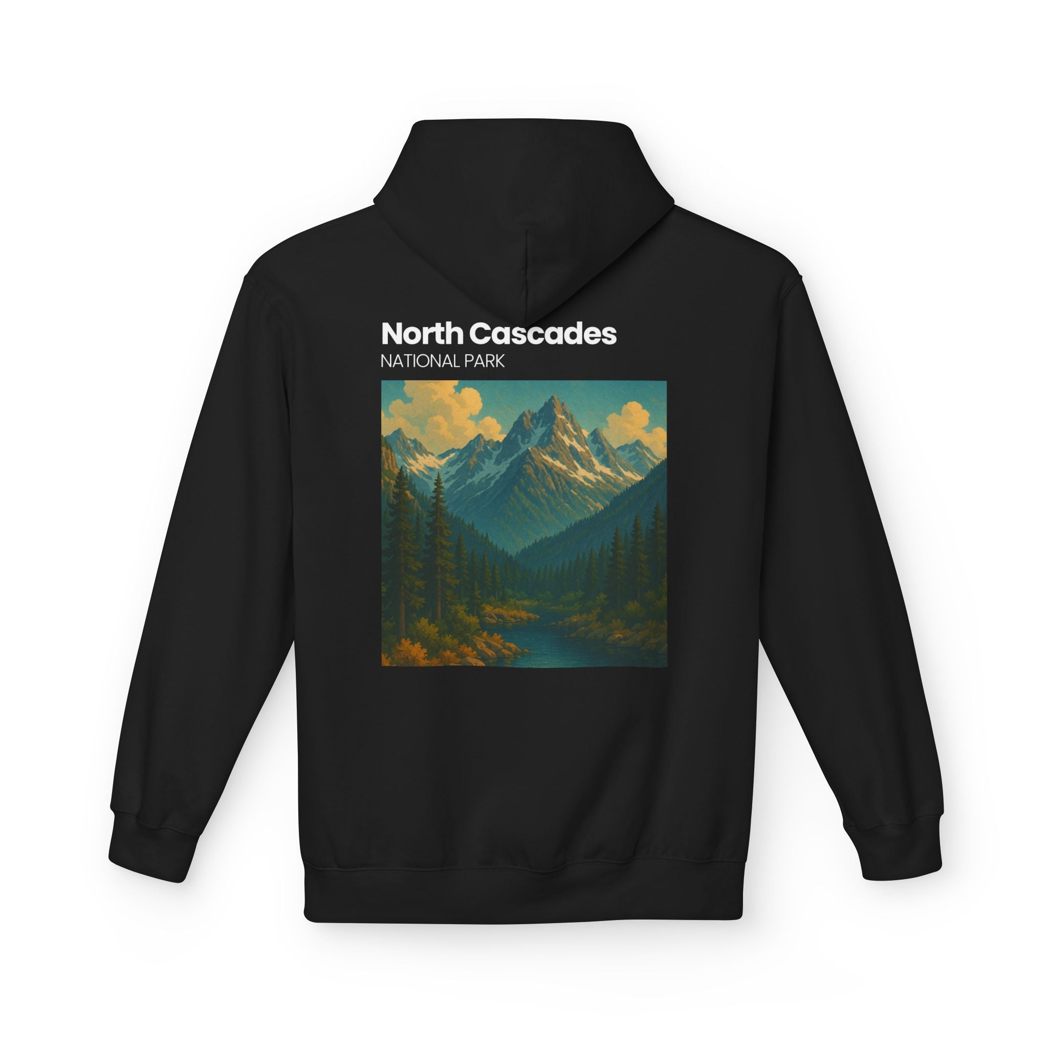 North Cascades National Park mountain art Hoodie | vintage landscape pullover