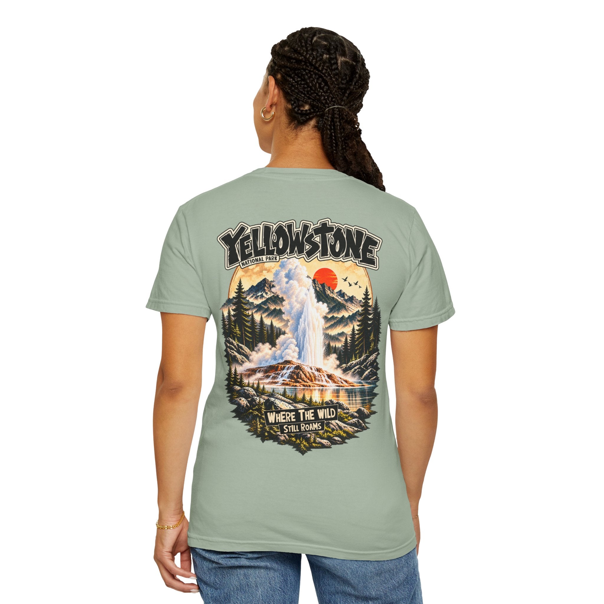 Yellowstone Old Faithful – Where the Wild Still Roams T-Shirt Model1
