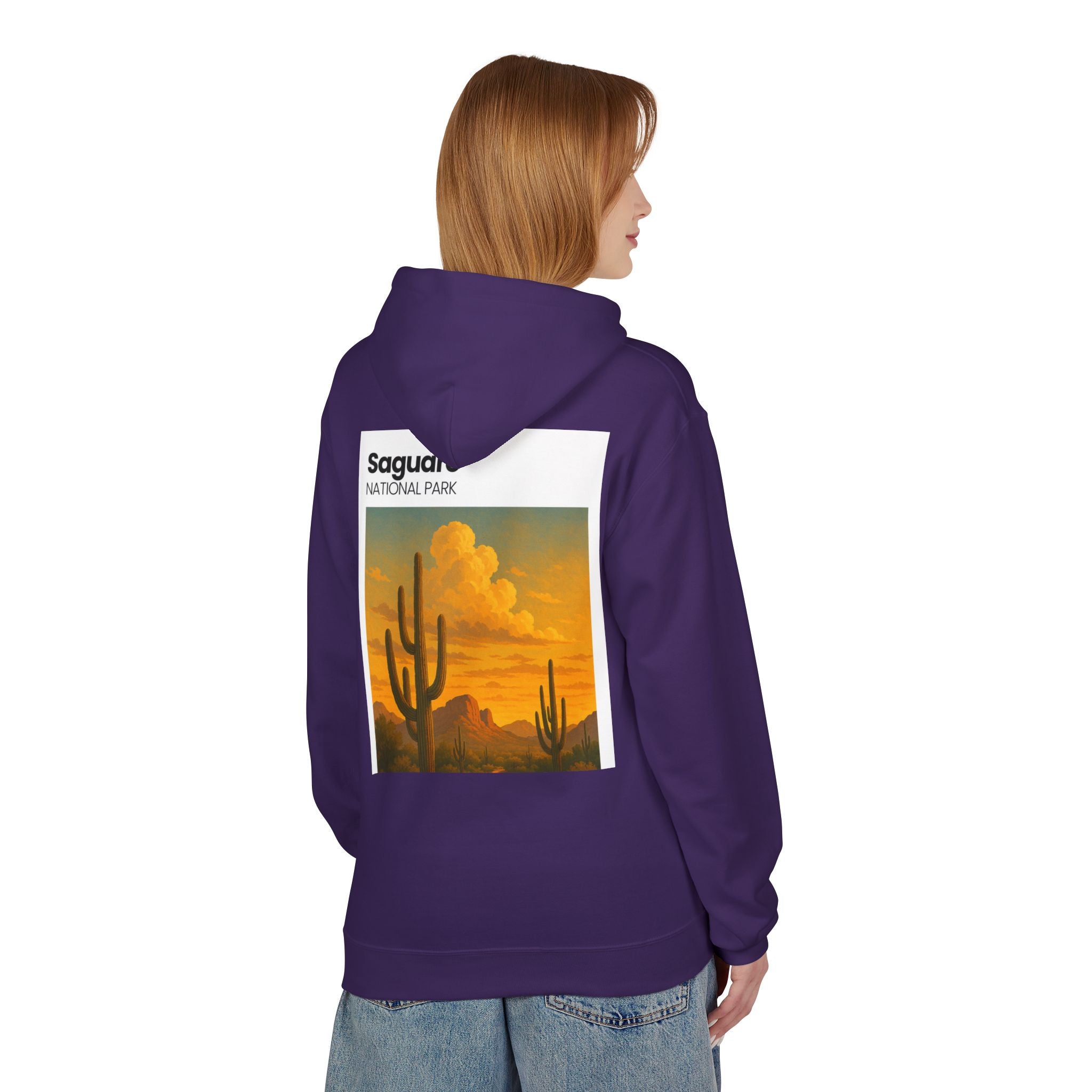 Saguaro National Park sunset cactus Hoodie | Desert landscape sweatshirt