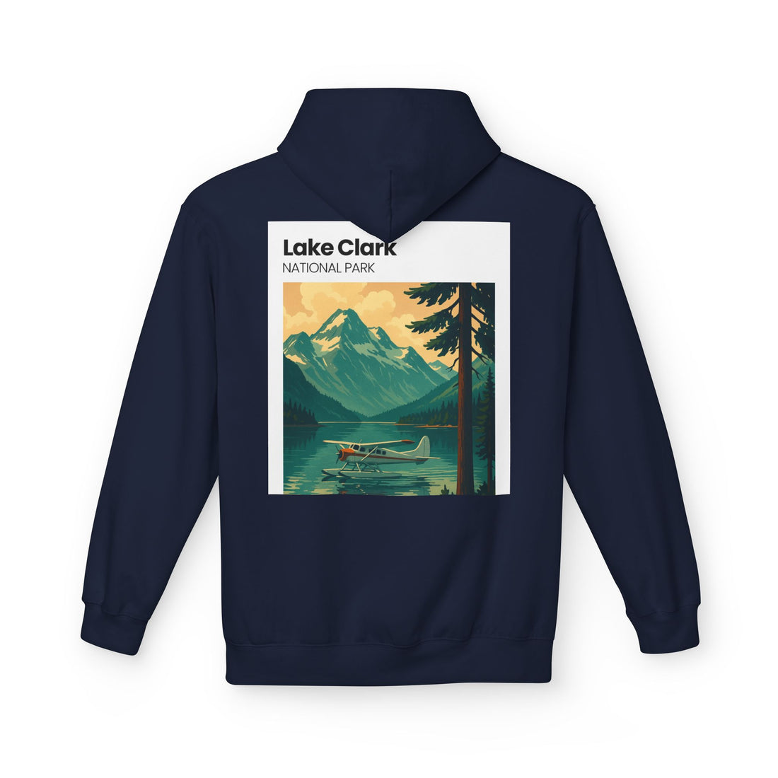 Lake Clark National Park vintage landscape Hoodie | Mountain Lake Seaplane