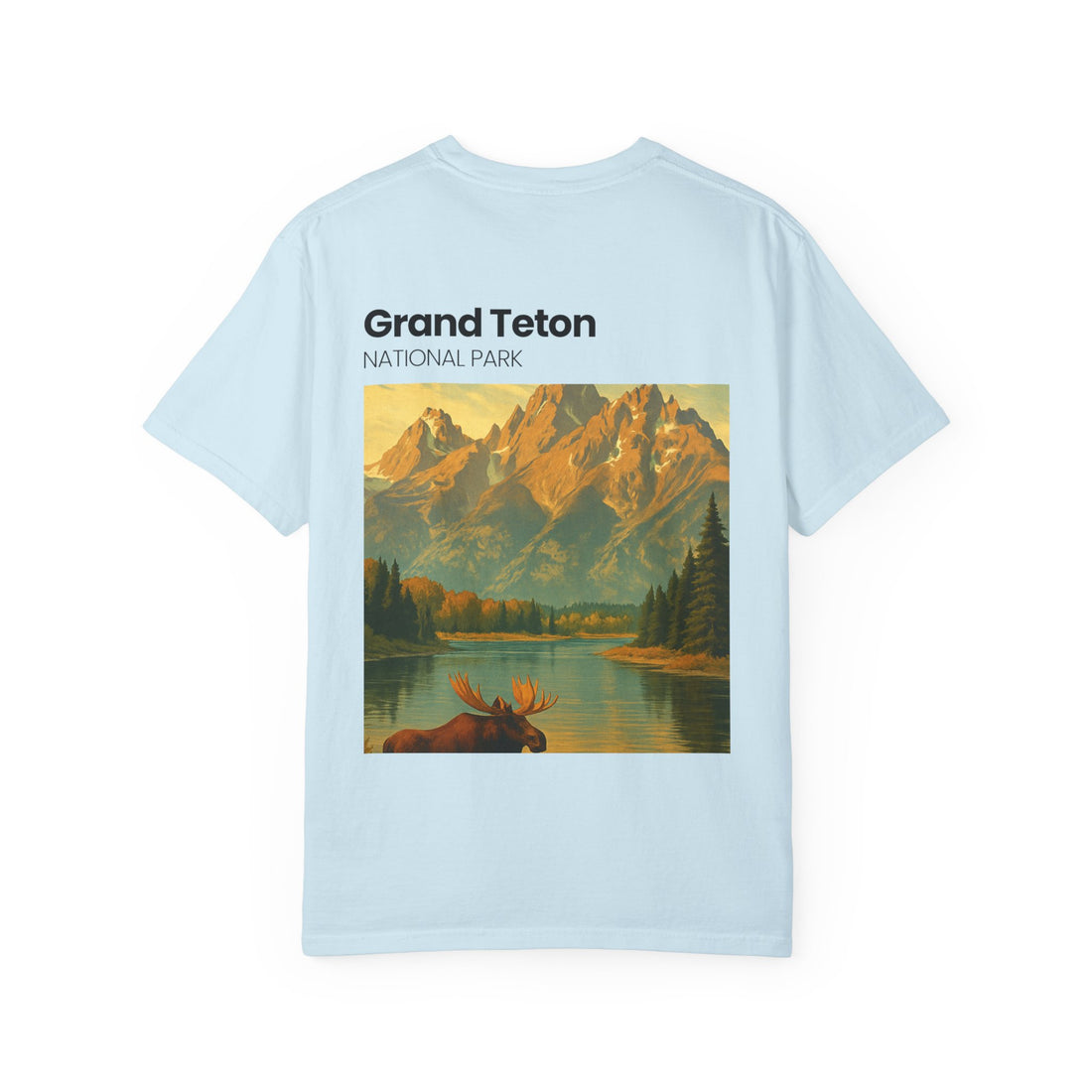 Grand Teton National Park Moose T-Shirt | Vintage Mountain Landscape