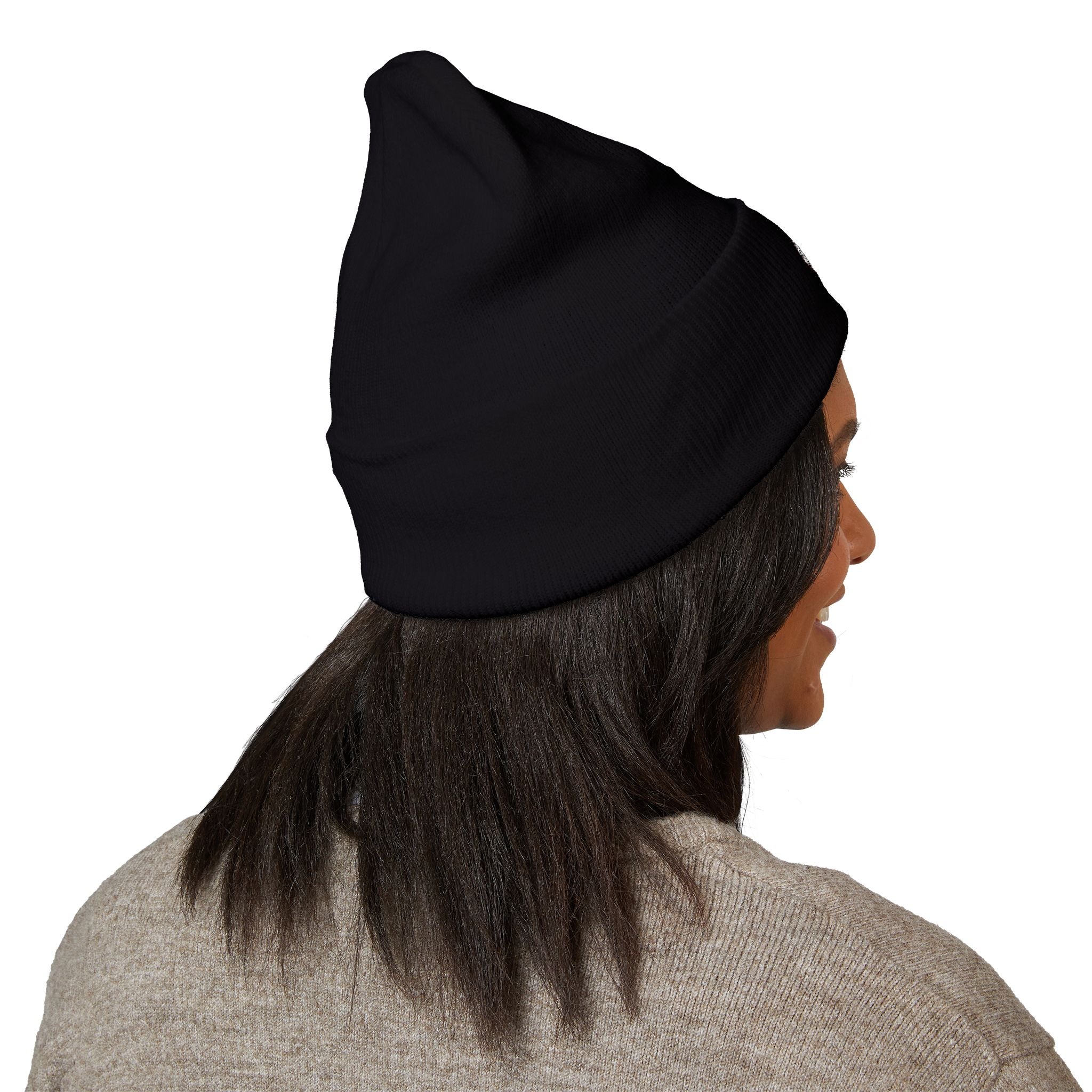 Zion Vintage Floral Badge embroidered beanie | Cuffed Beanie