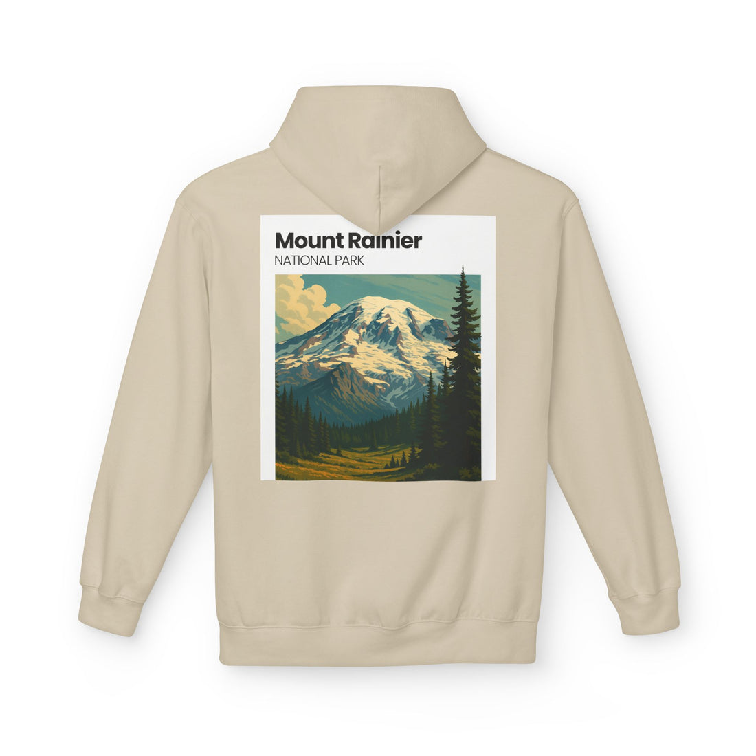 Mount Rainier National Park Hoodie | Vintage Landscape Mountain Design