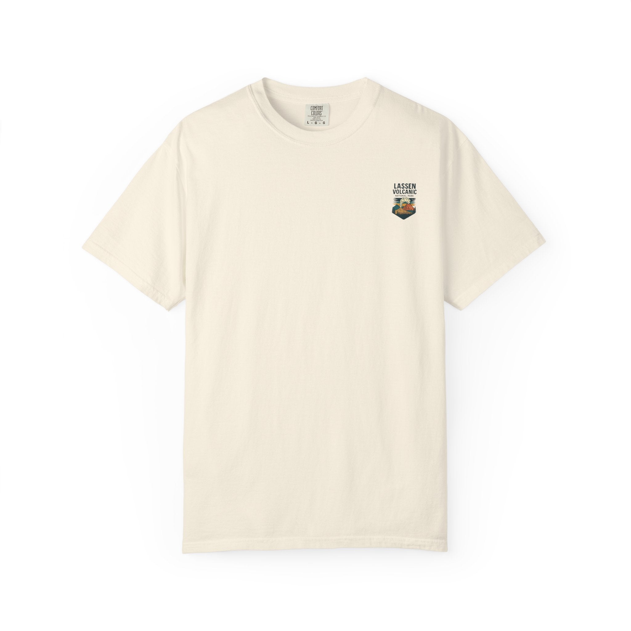 Lassen Volcanic Poster Art T-Shirt | Mountain Eruption Design