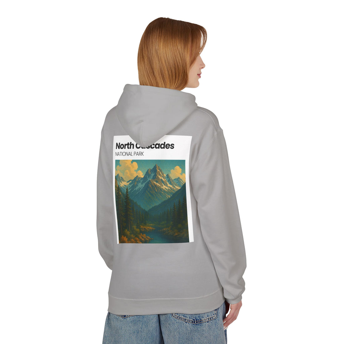 North Cascades National Park mountain art Hoodie | vintage landscape pullover