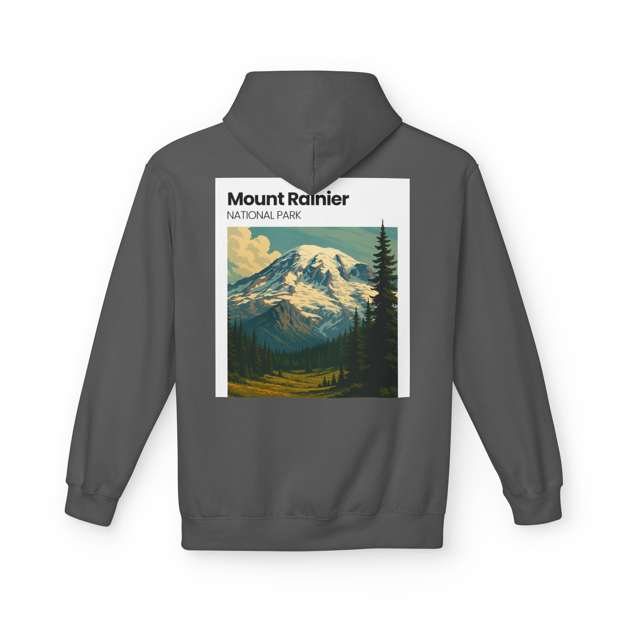 Mount Rainier National Park Hoodie | Vintage Landscape Mountain Design