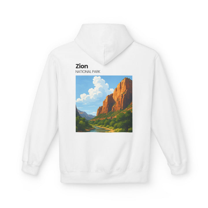 Zion National Park landscape Hoodie | Scenic Canyon Poster back print