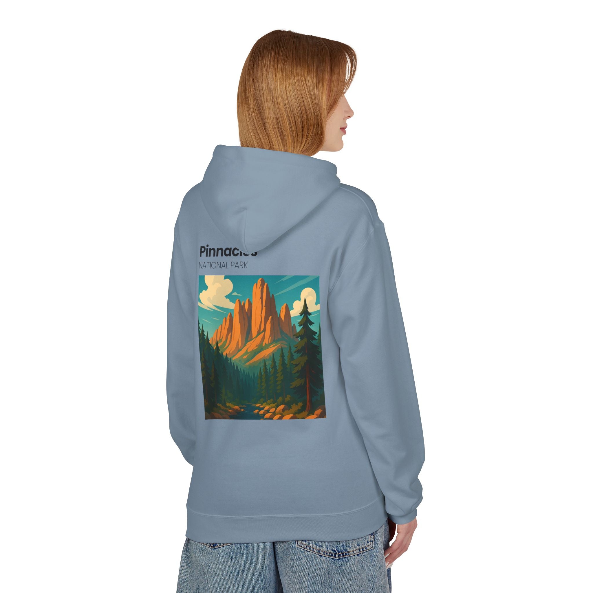 Pinnacles National Park vintage poster Hoodie | Mountain landscape camp retro