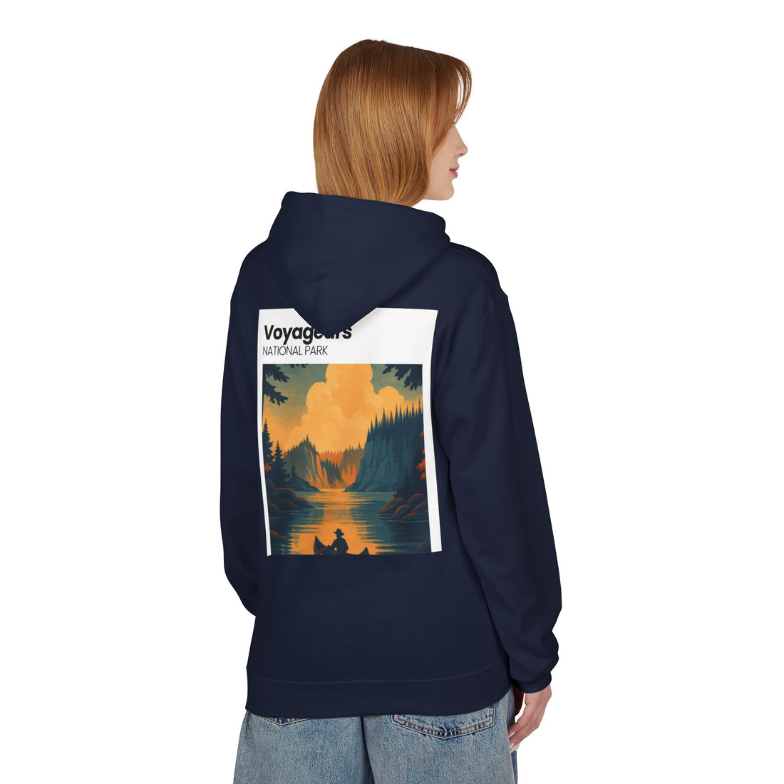 Voyageurs National Park Canoe Sunset Hoodie | Nature Landscape Pullover