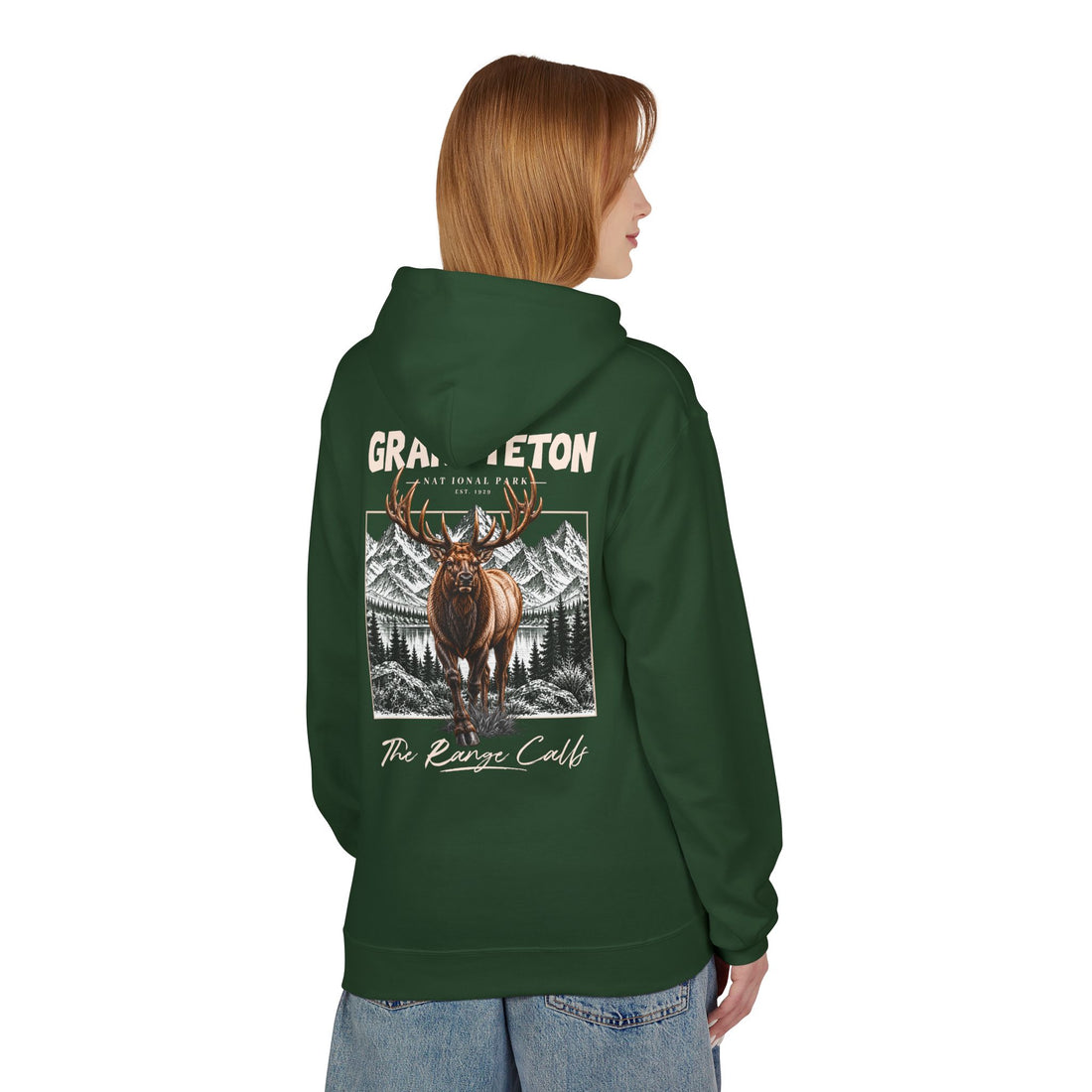 Grand Teton National Park Elk Graphic Hoodie