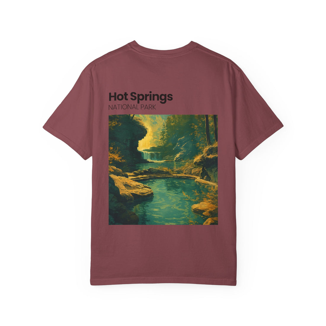 Hot Springs National Park graphic T-shirt | Scenic Hot Spring Illustration