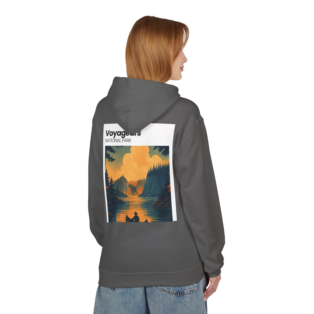 Voyageurs National Park Canoe Sunset Hoodie | Nature Landscape Pullover