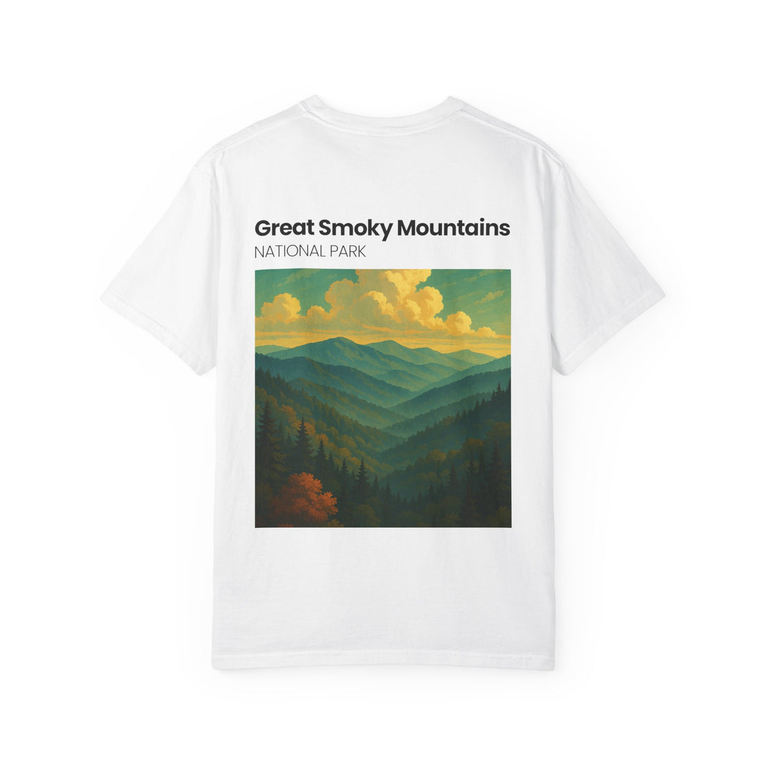 Great Smoky Mountains landscape T-shirt | National Park vintage poster
