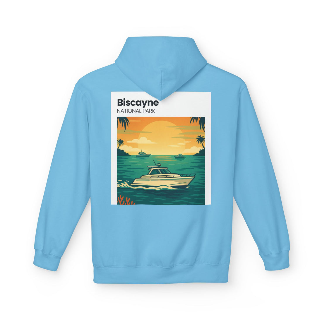 Biscayne National Park Boat Sunset Hoodie | Nautical Tropical Graphic
