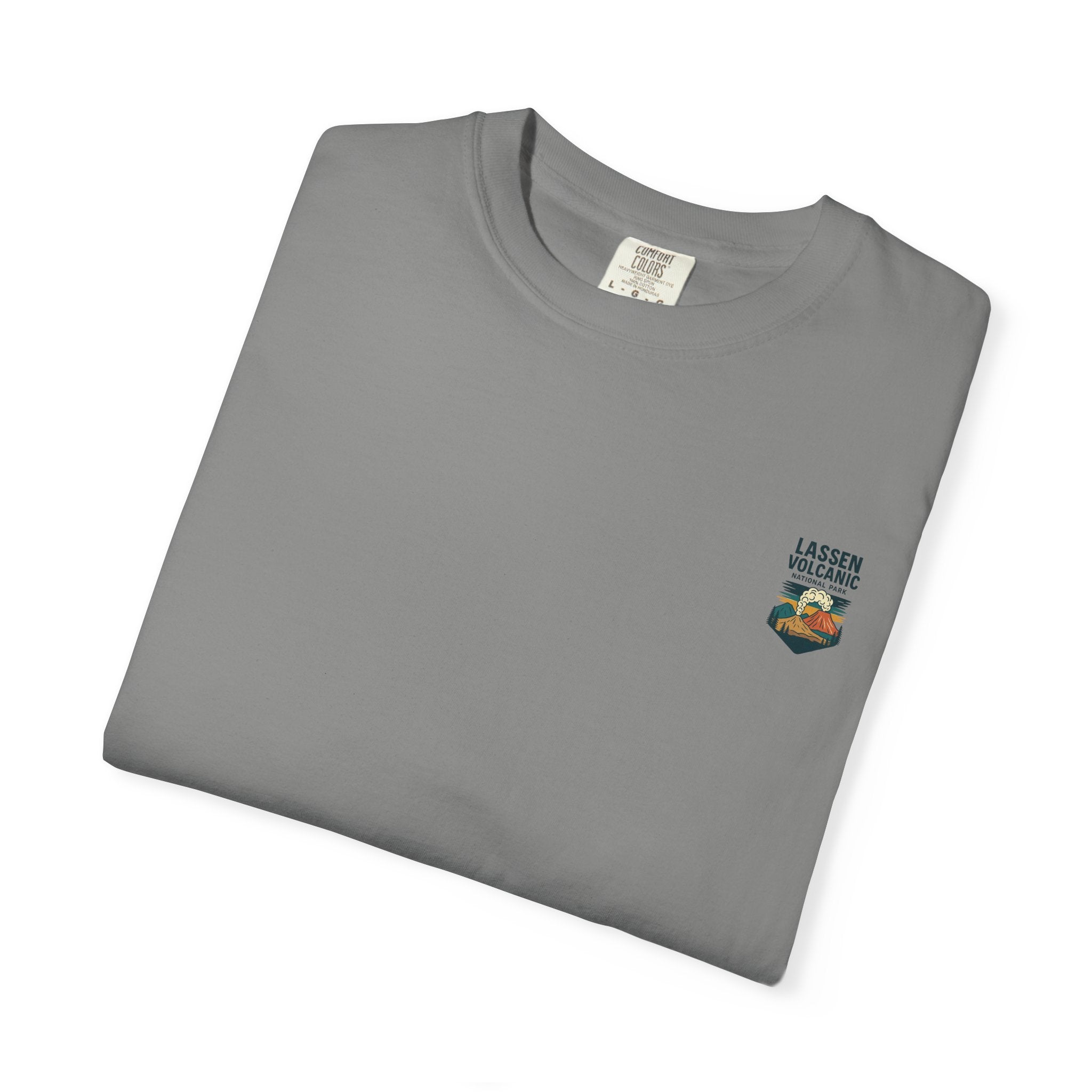 Lassen Volcanic Poster Art T-Shirt | Mountain Eruption Design